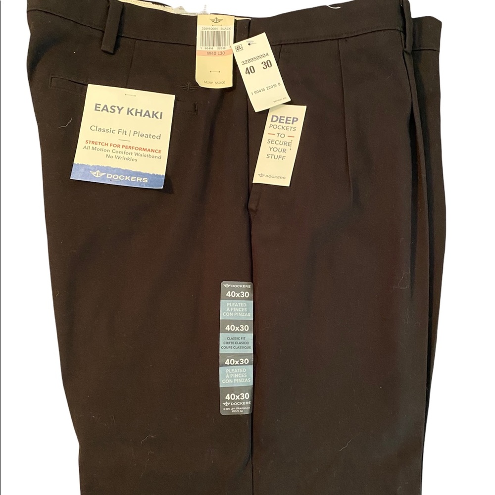 Dockers size 40 black dress pants.